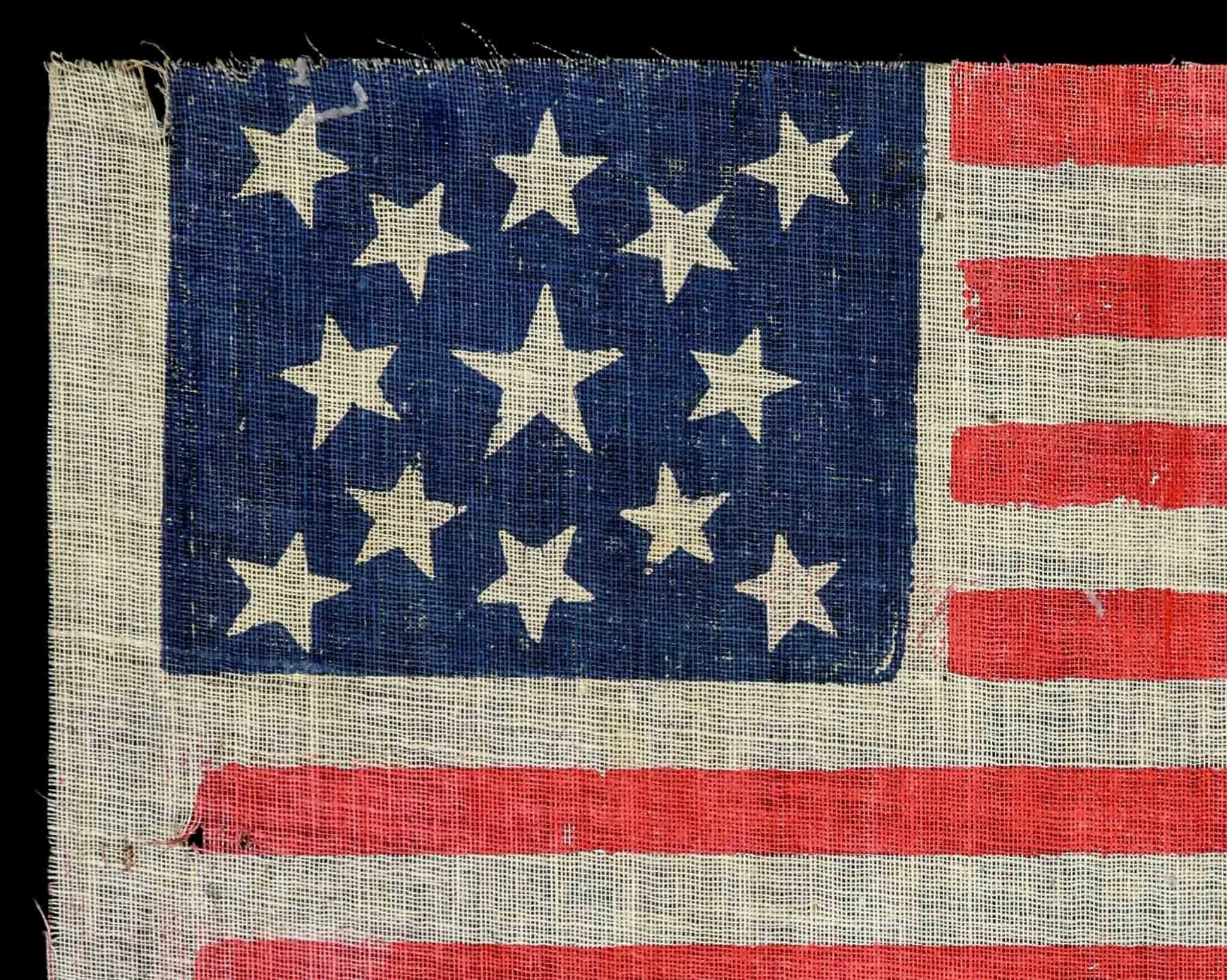 Rare 13 Star Antique Parade Flag | Attractive Medallion Star